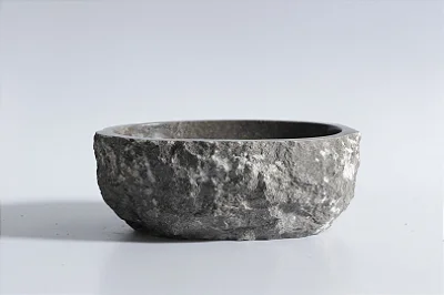 Cuba de Mármore Vulcânico Black Oval