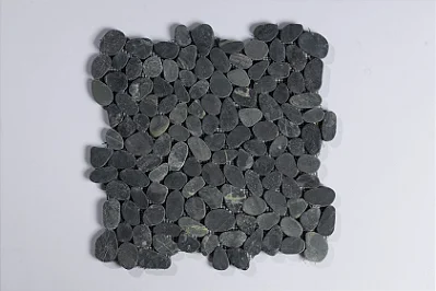 Seixo Flat Telado Preto (Venda por tela de 30x30)
