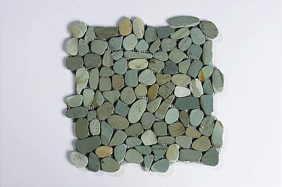 Seixo Flat Telado Verde (Venda por tela de 30x30)