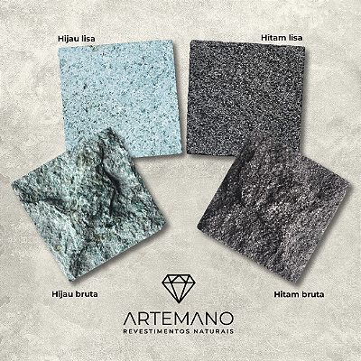 Kit Amostras Hitam e Hijau – 4 peças 10x10 cm