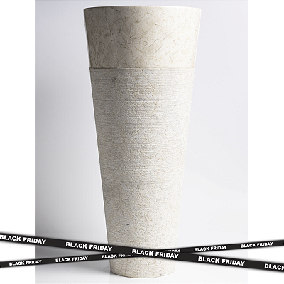 Cuba Pedestal Cream Slim Lines - 40x40x90cm