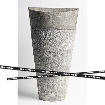 Cuba Pedestal Black Hammer - 50x28x90cm