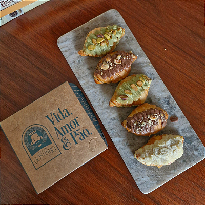 Trio de mini croissant doce