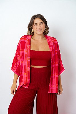 Kimono Fenda Xadrez