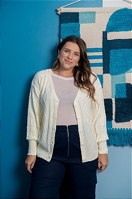 Cardigan Botão Tricô