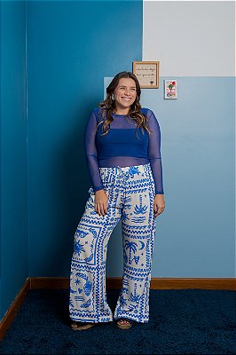 Pantalona fenda Estampa Amuleto