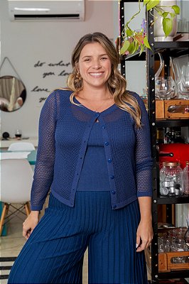 Cardigan Tela Tricô