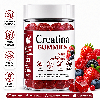 CREATINA GUMMIES FRUTAS VERM.D.E 240G