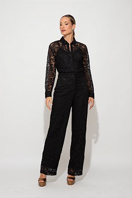 Calça Renda Preta Avedon