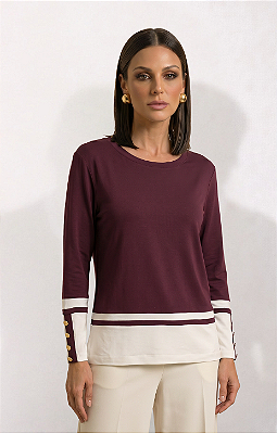 BLUSA MILOS BORDEAUX