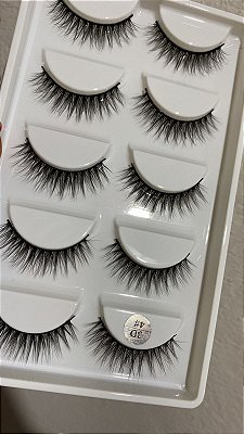 Cartela Cílios Postiços 5 Pares Mink 3D 4#