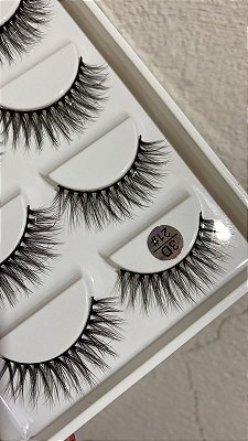 Cartela Cílios Postiços 5 Pares Mink 3D 21#