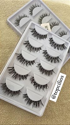 Cartela Com 5 Pares Cílios Postiços Mink A20
