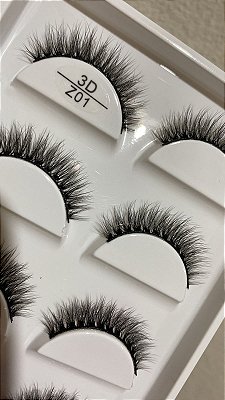 Cartela Cílios Postiços 5 Pares Mink 3D Z01