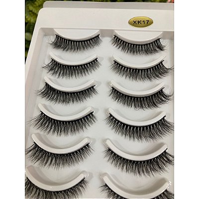 Cartela Cílios Postiços 10 Pares Mink XK17