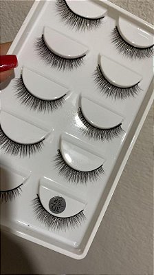 Cartela Cílios Postiços 5 Pares Mink 3D 3#