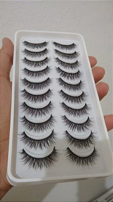 Cartela Cílios Postiços 10 Pares 3D09