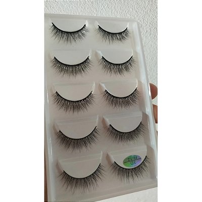 Cílios Postiços 3D H12 - Caixa com 5 Pares | Efeito Glamuroso