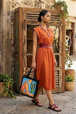 BOLSA EM LONA - ESTAMPA ABAPORU
