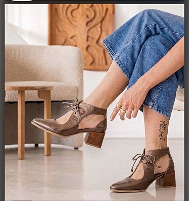 SAPATO COURO BRONZE