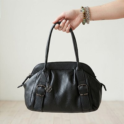 BOLSA EM COURO ALÇA DUPLA