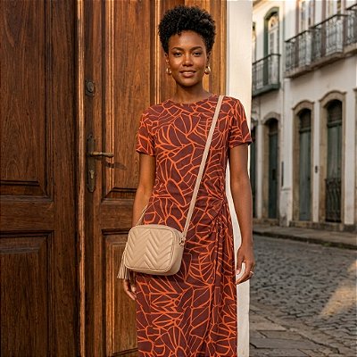 Bolsa Bege em Couro