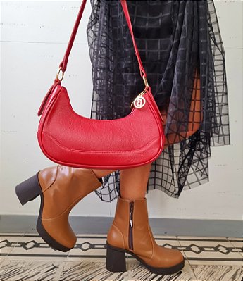 BOTA ESTILO ANKLEBOOT COM SALTO E PLATAFORMA