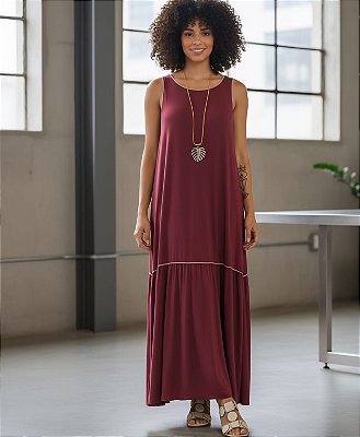 VESTIDO SOFIA LONGO EM CREPE