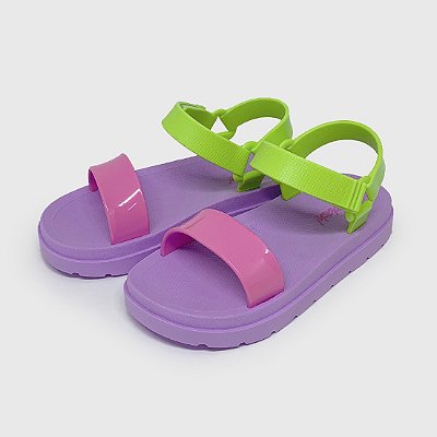 Sandália KidSplash! Papete Summer Lilás/ Rosa/ Lima