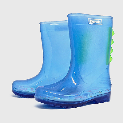 Galocha KidSplash! Slim Dino Transparente/ Azul Neon