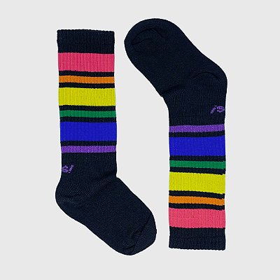 Meia KidSplash! 3/4 Classic Colorful Preta