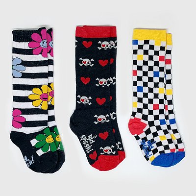 Kit Meia KidSplash! 3/4 Primavera / Love Rock / Street