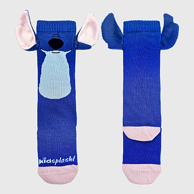 Meia KidSplash! 3/4 Alien Azul Orelhas 3D