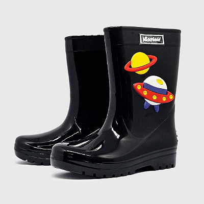 Galocha KidSplash! Slim Preta Espacial