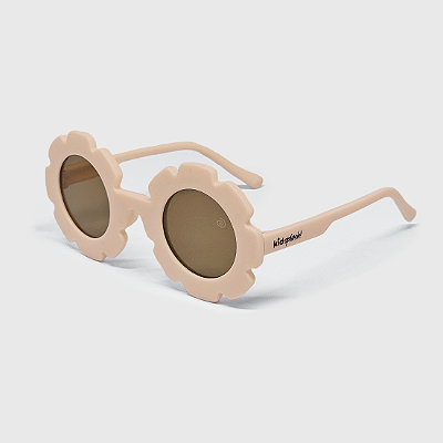 Óculos de Sol Infantil Eco Flor com Proteção UV400 Rosa Nude