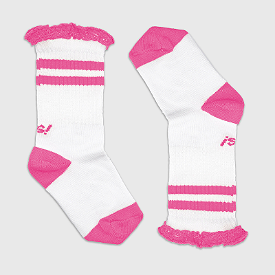Meia KidSplash! Mid New Classic Rendinha Rosa Chiclete