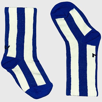 Meia KidSplash! Mid Listradona Azul