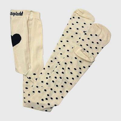 Meia-calça KidSplash! Dots Creme