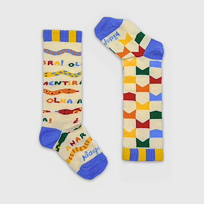 Meia KidSplash! 3/4 Duo Olha a Cobra