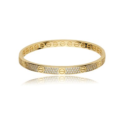 Bracelete inspiração  Cartier cravejado