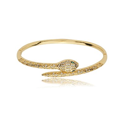Bracelete cobra cravejado