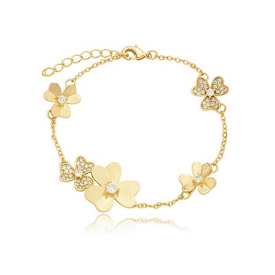 Pulseira trevo 3 folhas