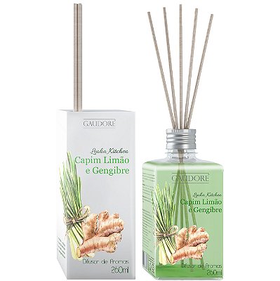 Difusor de Aromas 260ml - Capim Limão e Gengibre