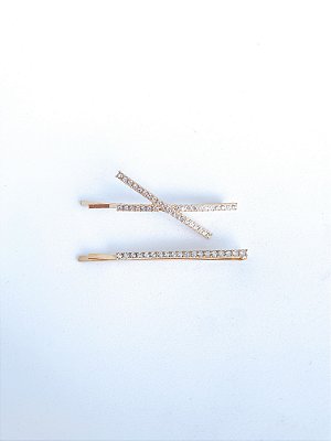 Grampos Dupla Strass - Thunder Glow