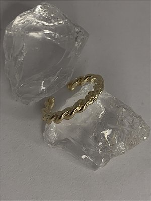 Anel Rope Regulável - Banhado a Ouro