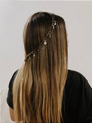 Kit Anel para Trança com Pingentes - Terra