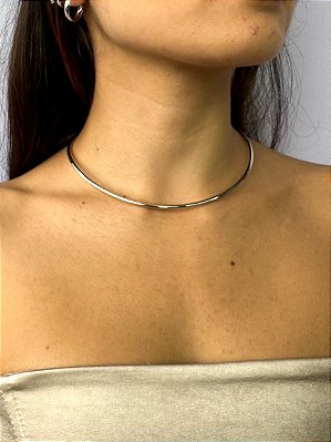 Colar Monumental Estruturado - Banhado a Ródio