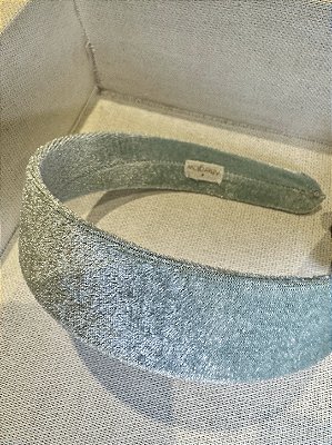 Tiara Lisa Veludo - Verde Água
