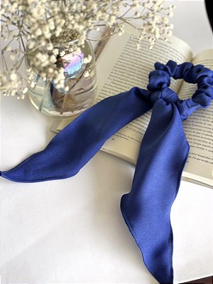 Scrunchie com Lenço Royal Blue
