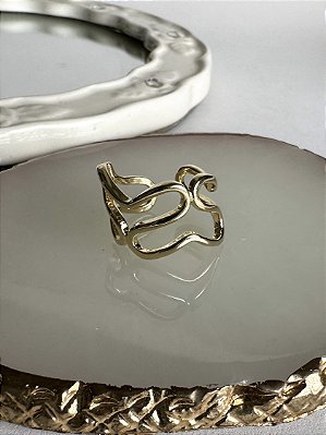 Anel Maze Regulável - Banhado a Ouro